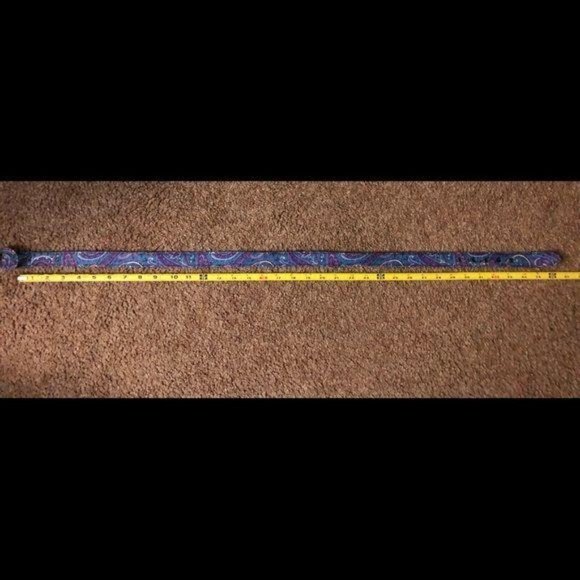 Vintage 80’s Paisley Lace Collar Dress Purple sz10 - Picture 15 of 16